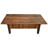 Country Coffee Table with Two Drawers