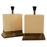 Pair Table Lamps in Ivory Lacquer