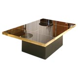 Adjustable Coffee Table with Mirrored Well