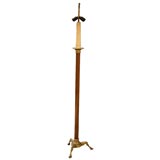 Floor Lamp in Wood and Bronze