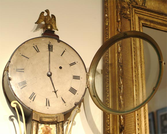 A rare suvivor in original condition.  No repairs or restoration.  The reverse glass painting is original and unrestored.