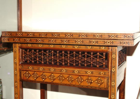 Turkish A pair of Ottoman inlaid game tables