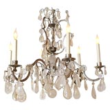 Silvered Rock Crystal Chandelier