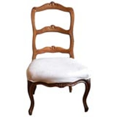 18th Century Louis XV Period Walnut Side Chair with Upholstered Seat 8