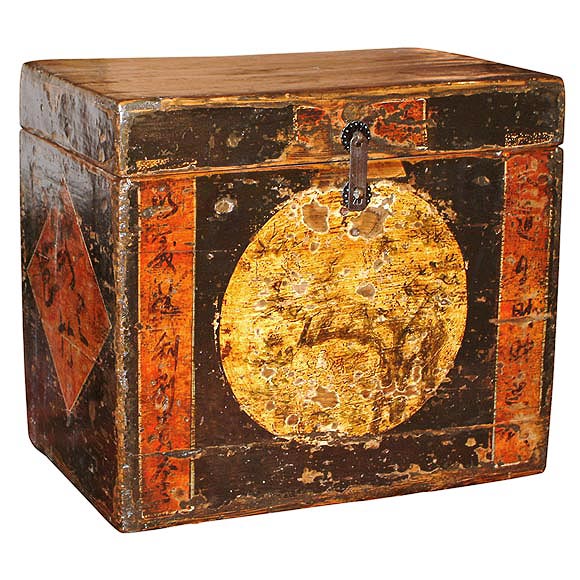 Mongolian Painted Box at 1stdibs