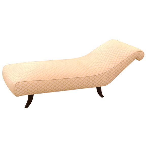 1940's Chaise in Henry Calvin Cross Hatch Fabric For Sale
