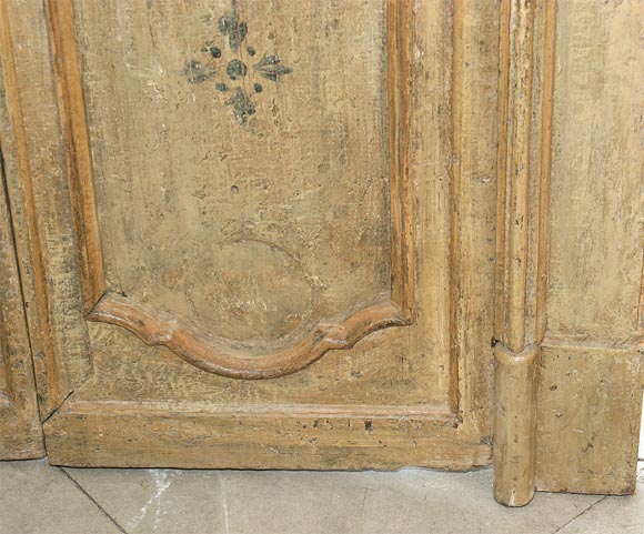 Pine 18th c. Italian Painted Door and Frame