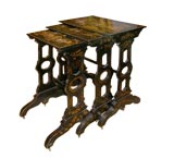 Antique Set of Lacquered Nesting Tables