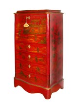 Antique 19thC Lacquered Chinoisse Cabinet