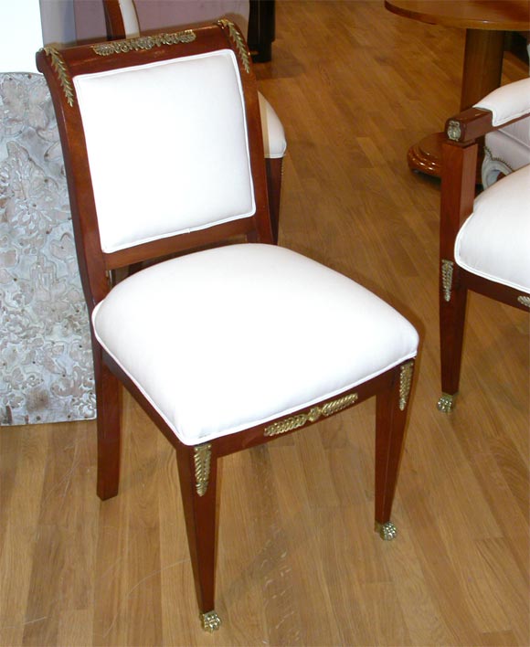 #1008 Set of Four Empire Style Arm/Side Chairs
