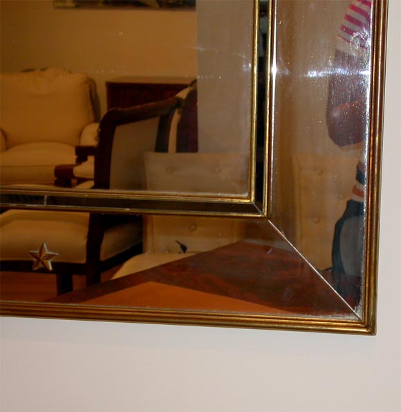 #2007 Double-Panel Gilt Wood Mirror with Star Motif