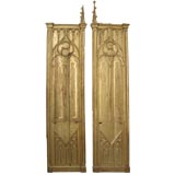 Pair of 19th c. Spanish Gold-Leaf Gothic Church Panels
