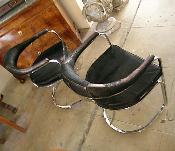 Italian Pony Hair  & Chrome Chairs 1