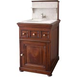 French Walnut and Marble Sink