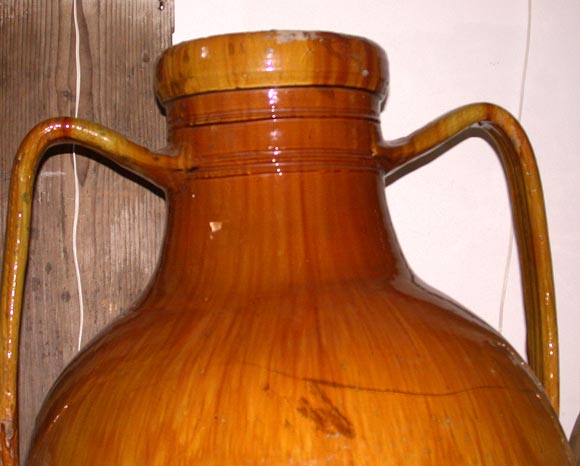 Southern Italian Terra Cotta Olive Oil Jars In Good Condition For Sale In Los Angeles, CA