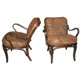 Thonet Arm Chairs with Cushions