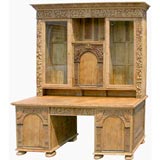 Antique Carved Oak Dresser/Bookcase