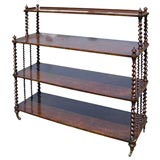 Burled Walnut Barley Twist Console