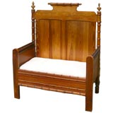 Antique Faux Pine Bamboo Bench
