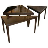 Set of Lacquered Leather Occasional Tables by Billy Haines