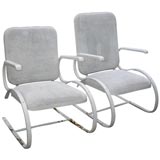 Vintage Pair of King and Queen Spring chairs