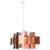 Copper Sonneman chandelier