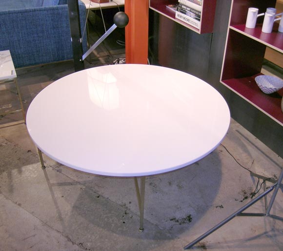 Paul McCobb Directional vitrilite & brass round coffe table