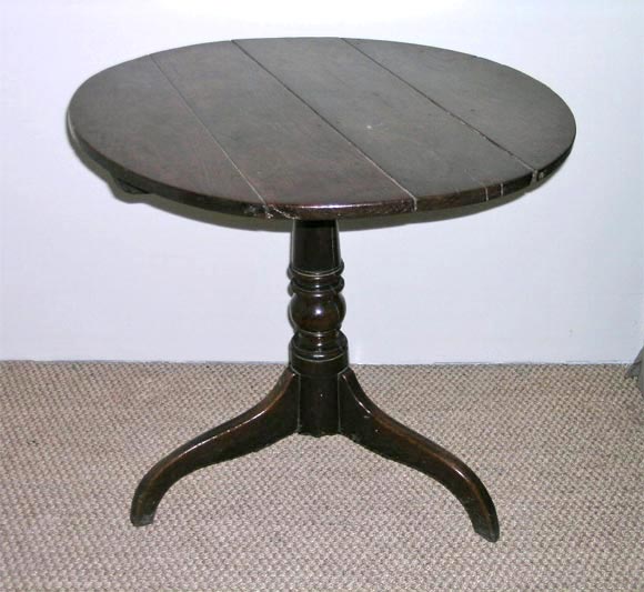 18th C. English oak tripod