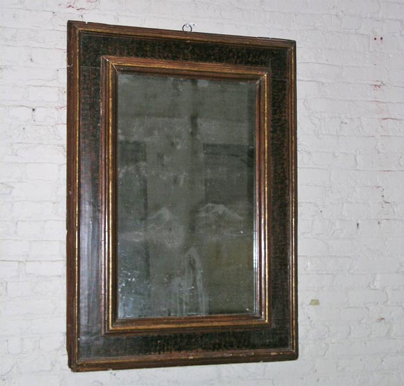 18th Century Italian faux marble painted mirror