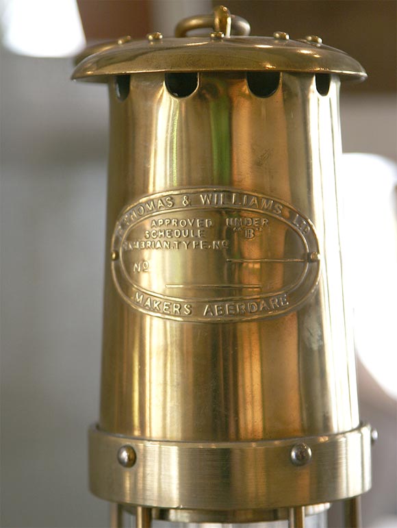 Brass Miner's lamp.