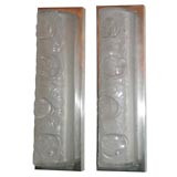 Pair of French Art Deco Wall Sconces by Degue
