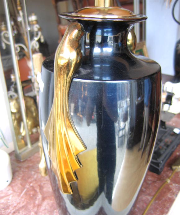 Mid-20th Century Lamp with bird handles For Sale