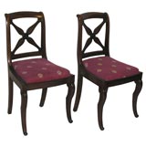 Set of Four Charles X Mahogany  Chairs