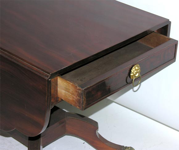 New York Federal Mahogany Sofa Table For Sale 2