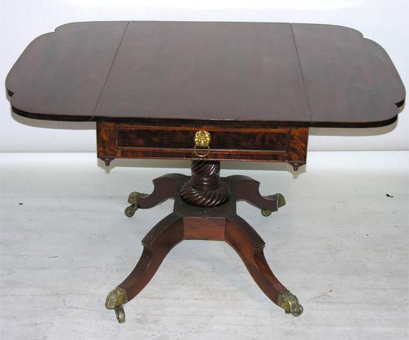 New York Federal Mahogany Sofa Table For Sale 3