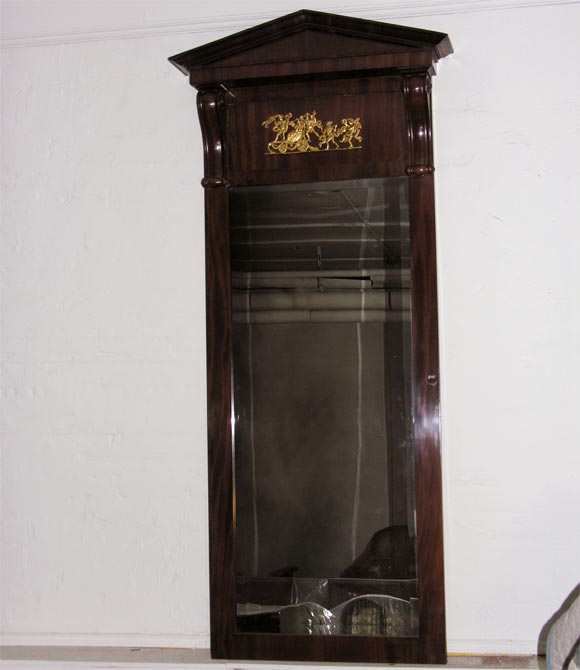 French Charles X Mahogany Mirror