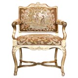 Louis XV-Style Giltwood Fauteuil