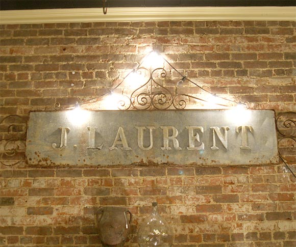 Large French Painted Iron Sign
