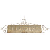 Large French Painted Iron Sign