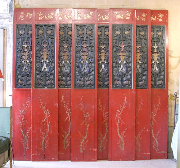 Large Chinese Eight-Panel Screen