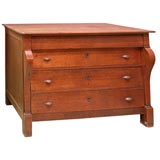 French Four Drawer Oak Commode