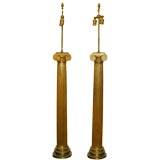 Pair of Gilt Bronze Lamps