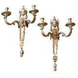 Pair of  Gilded Brass Sconces