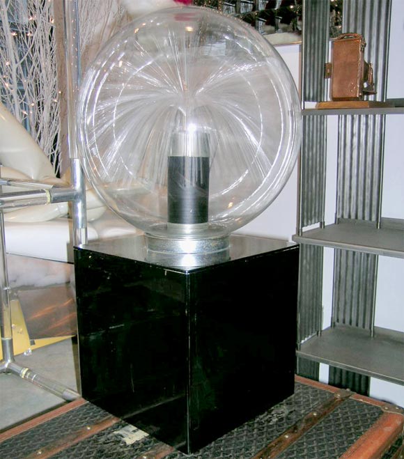 This is a 1970's fiber optic sculpture light.