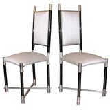Set of Eight Custom-Designed Machine Age Dining Chairs