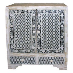 Bone and Ebony Inlay Cabinet