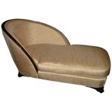 Art Deco Mahogany Chaise Longue