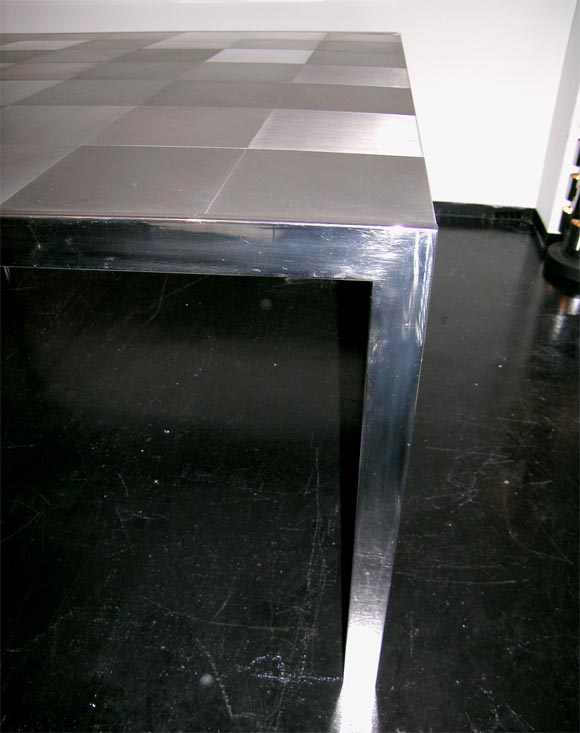 American Springer-Style Aluminum and Steel Table For Sale
