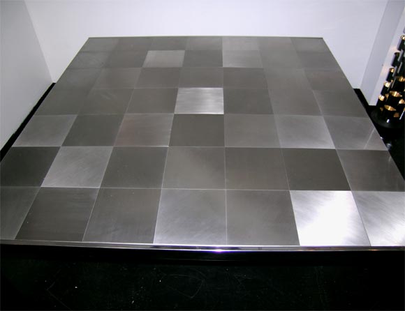 Springer-Style Aluminum and Steel Table In Excellent Condition For Sale In New York, NY