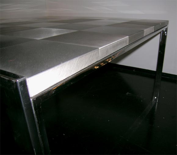 Springer-Style Aluminum and Steel Table For Sale 1